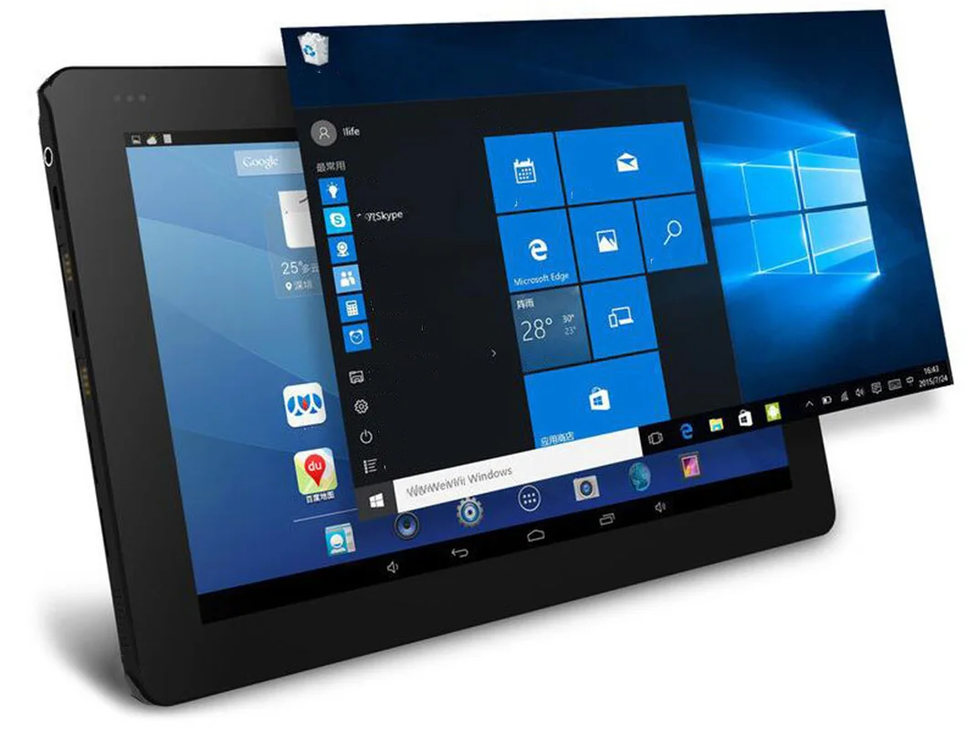 10.1 INCH Z8300 Windows 10& Android 5.1 Tablet PC 2GB RAM+32GB ROM WIFI Quad Core 1920*1200 IPS Touch Screen Dual Camera GPS