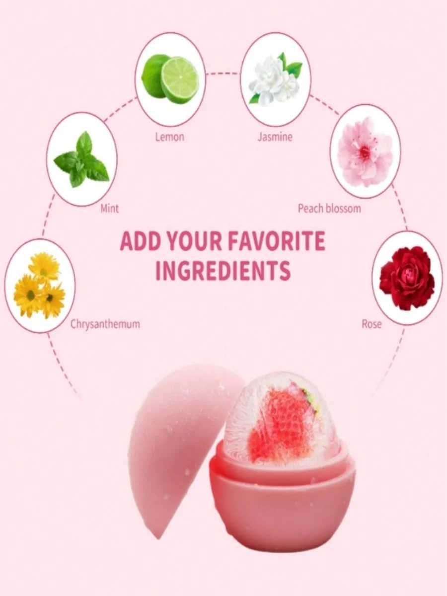 Silikonowa okrągła kulka do masażu lodem Forma do masażu twarzy Ice Clean Rolling Mold Body Relaxing Ice Massager Ręczne narzędzie do masażu formy