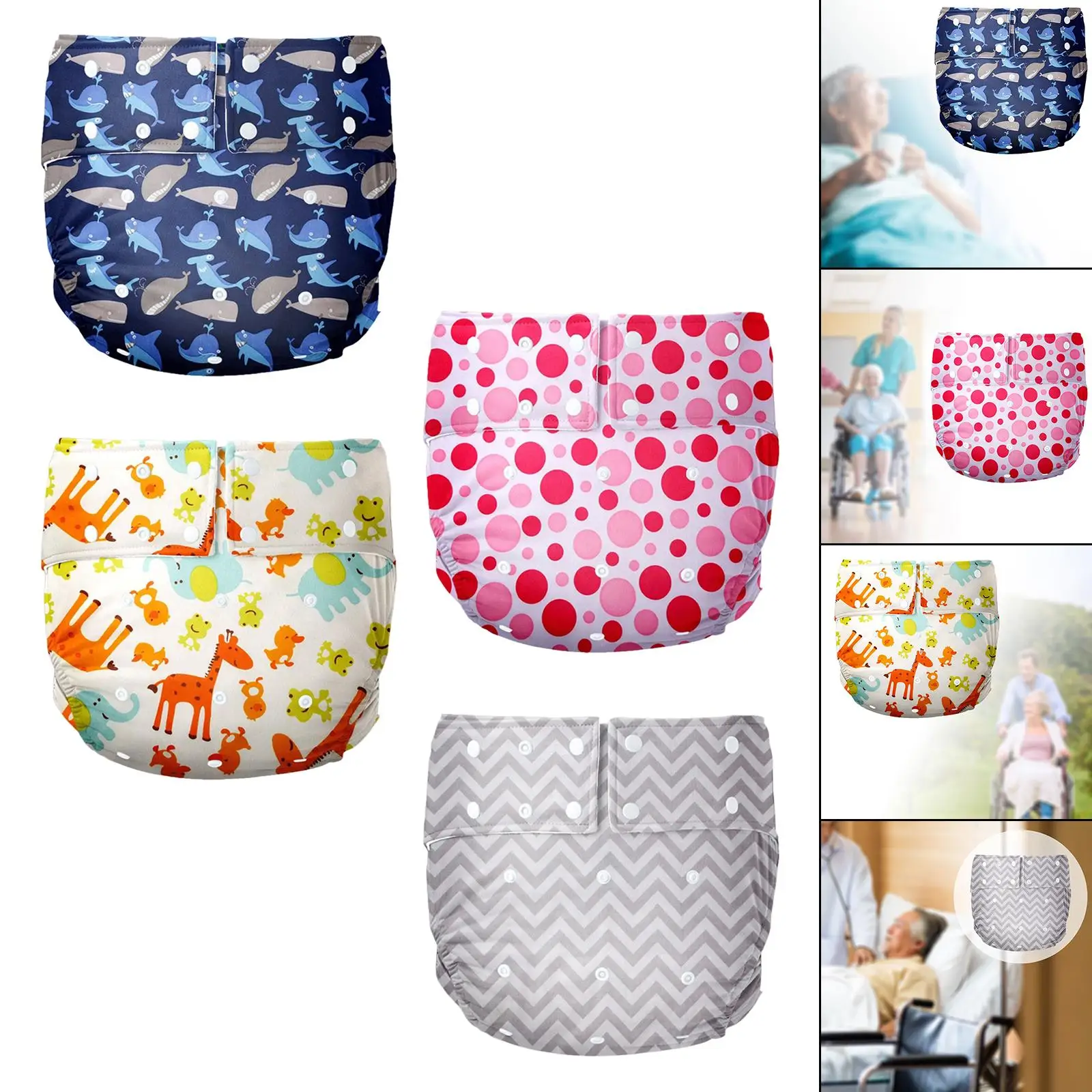 

Водонепроницаемые моющиеся подгузники для взрослых при недержании, эластичные, легко сохнущие, многоразовые трусы-подгузники для пациентов, для путешествий, без запаха