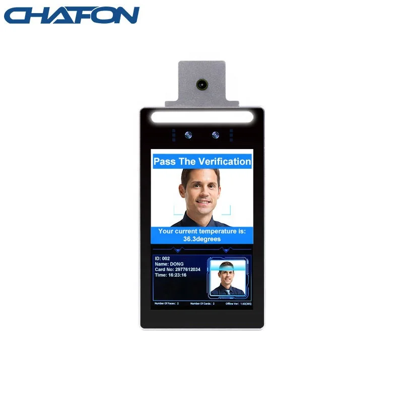 CHAFON quick check Android 8.1 non contact thermal face recognition system with high temperature alarm for airport metro