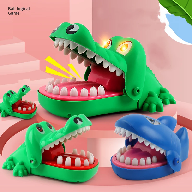 1Pc Children\'s toys crocodile by teeth biting finger toys educational training toys Parent-child interaction toys ﻿