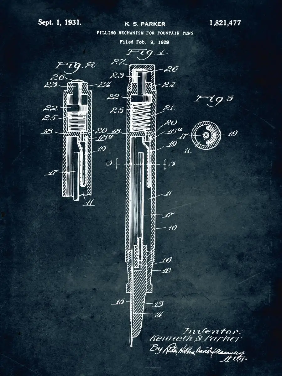 Vintage Interior Design Blueprint Poster  No Mechanism for Pens Wall Art Print Home Decor Collection