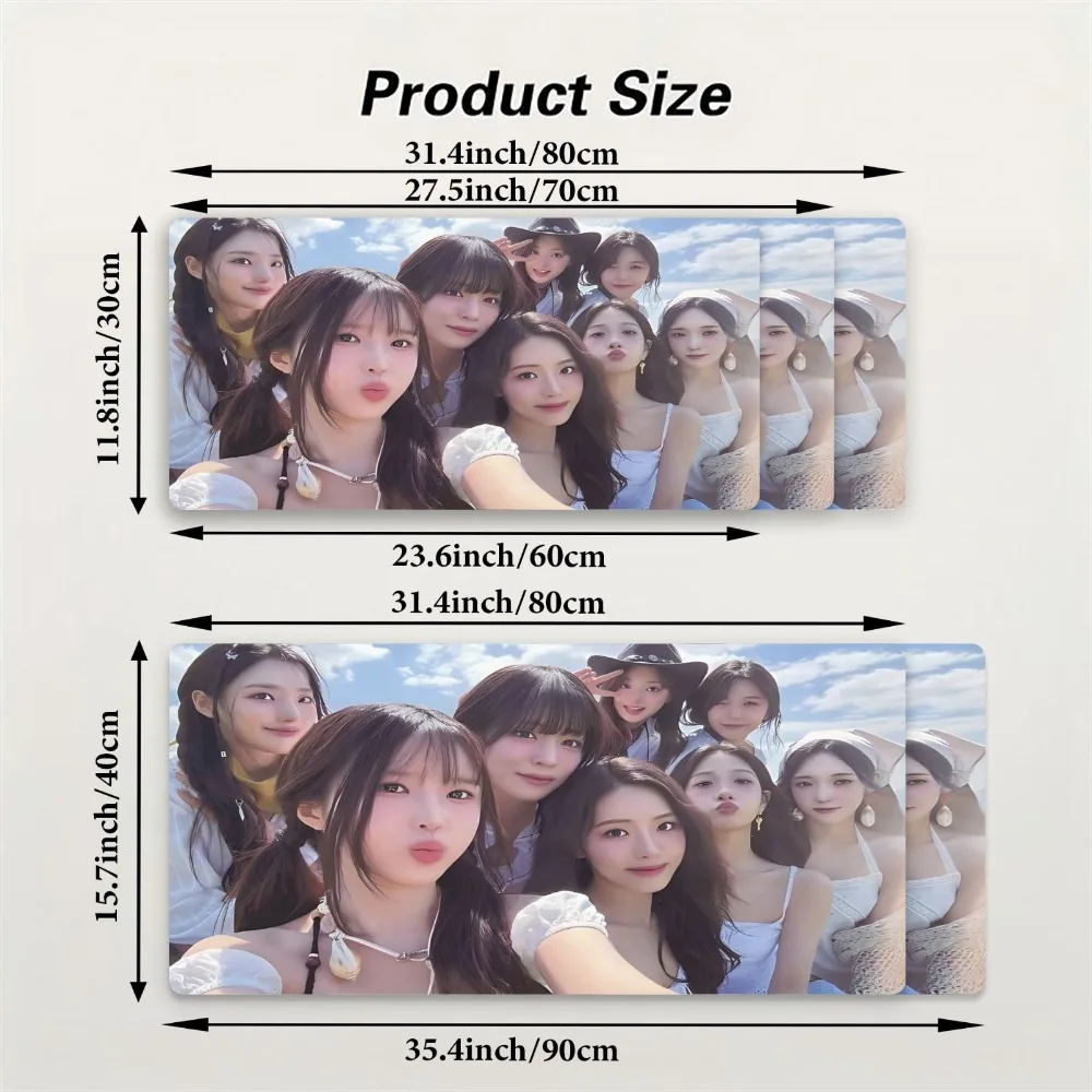 CIFBUY Fromis 9 Mouse Pad Soft Touch Non Slip Rubber Base Precision Stitched Edges Light Luxury Design Desk Mat Keyboard Pad