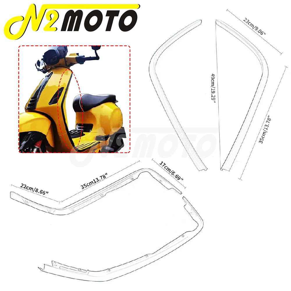 Scooter Accessories Upper Lining Sidebar Guard Side Strip Bottom Trim Strips Pedal Side Cover Shield For Sprint 150 SPRINT150