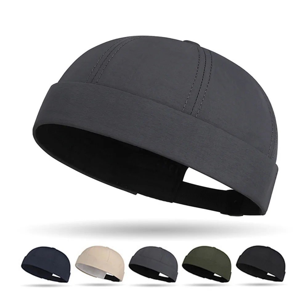 2025 Herfst Mode Hip Hop Caps Vintage Dome Meloen Cap Mannen Vrouwen Verhuurder Hoed Terendy Sneldrogend Brimless Hoed Hot Sales
