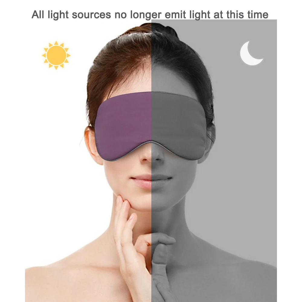 Sleep Eye Mask Block Out Light Sleeping Mask For Eyes Soft Sleeping Aid Travel Eyeshade Breathable Double-sided Eye Mask