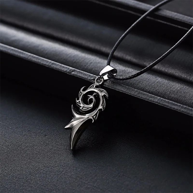 Punk Retro Phoenix Men's Pendant Stainless Steel Hip Hop Dragon Flame Temperament Simple Accessories Necklace