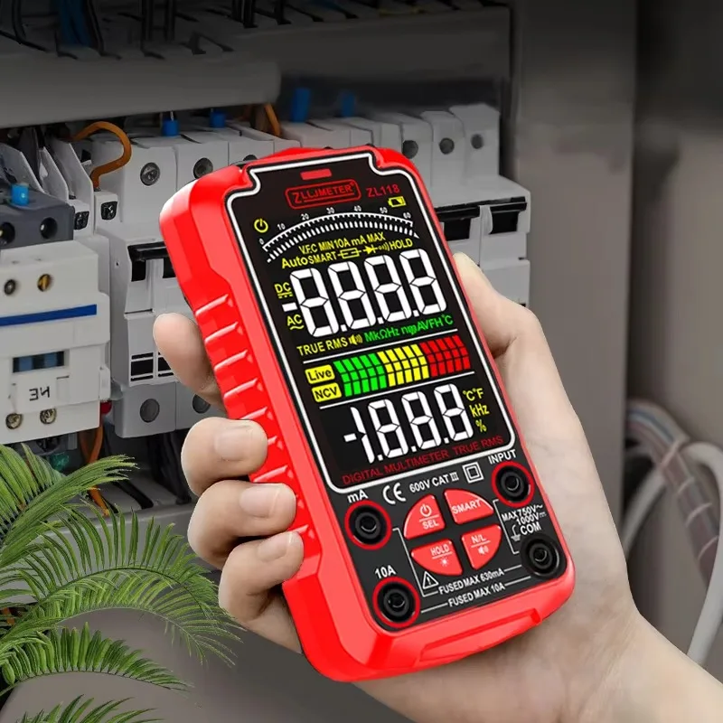 Auto Range Digital Multimeter with HD LCD Screen Smart Multimeter for Multifunction Use NCV Non-Contact Measurement