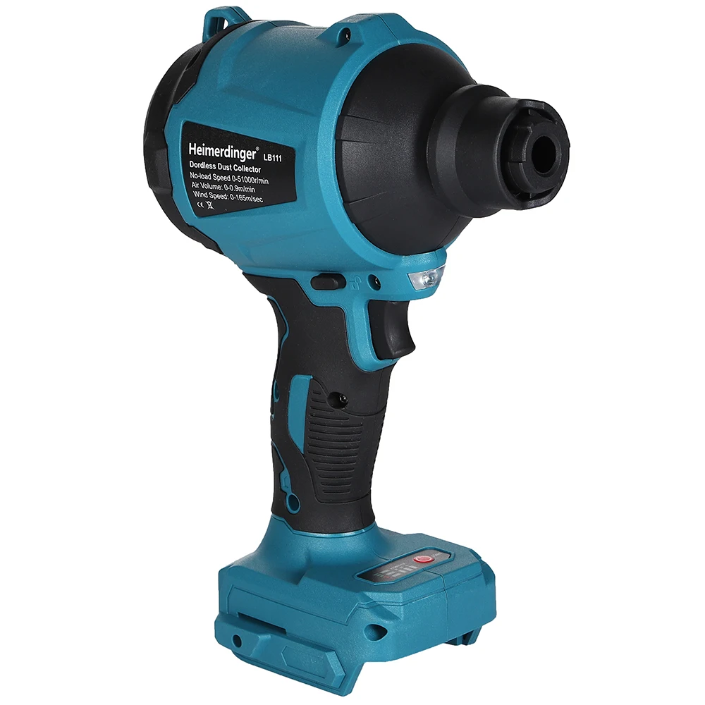 Imagem -04 - Ventilador de Alta Velocidade sem Fio sem Escova Recarregável Inflator Elétrico Poeira e Vácuo Bateria Compatível Bl1830 1840 1850