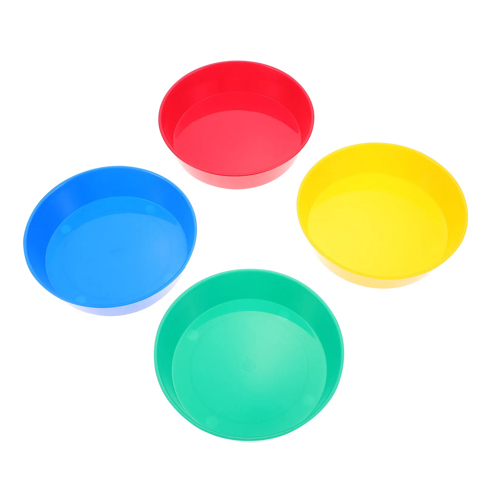 

8Pcs Ergonomic Hand Sized Plastic Watercolor Mixing Bowl Set for Artists Students Beginners Sponge Brush Pigment Blending Art
