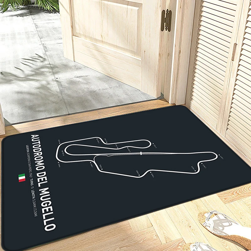 القدم السجاد مدخل المنزل ممسحة F1 الفورمولا واحد المسار المدخل السجاد غرفة المعيشة السجاد حمام البساط الحصير عدم الانزلاق ديكور المنزل #3