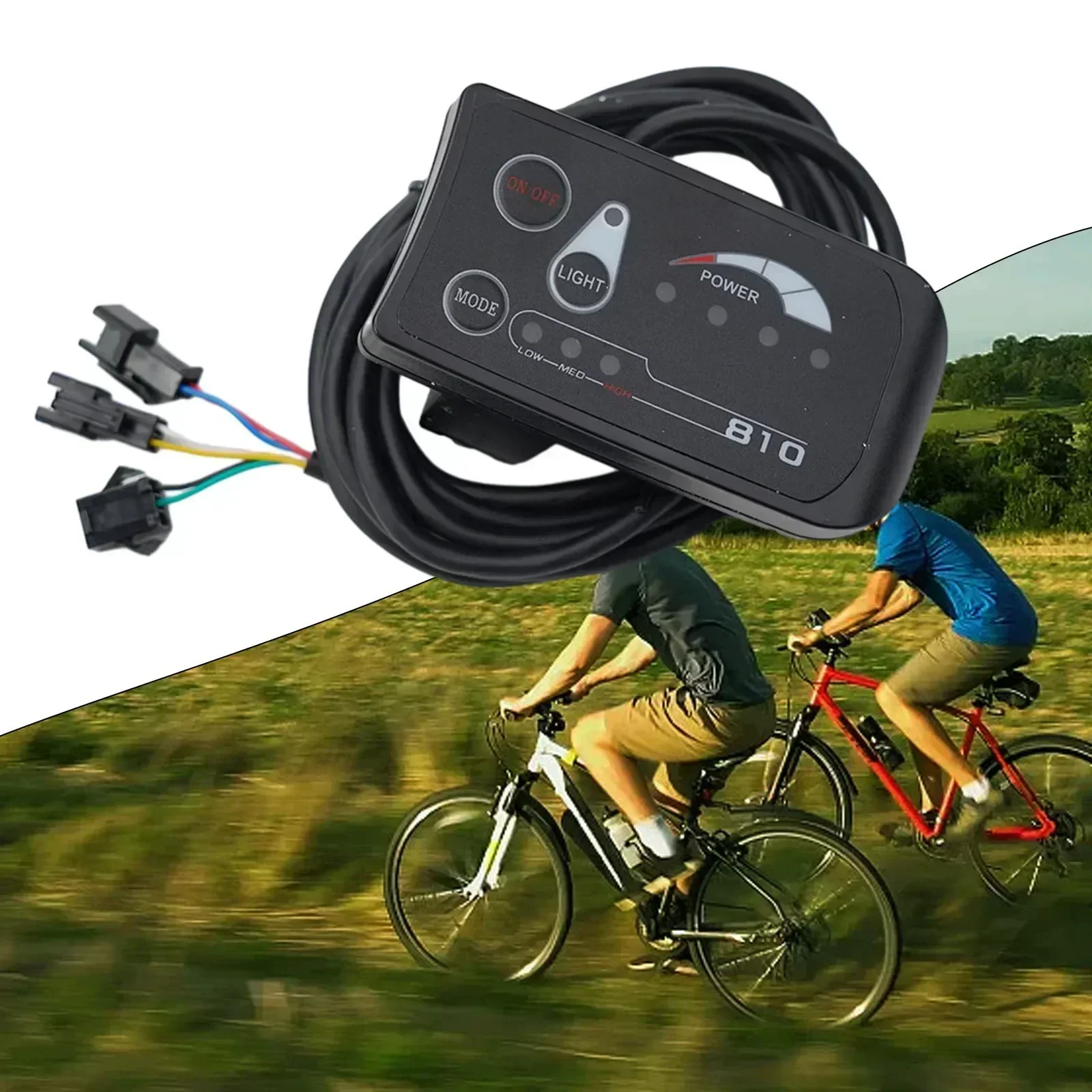 Electric Bicycle 24V/36V/48V 810 LED Speed Control Instrument Power Display Controller Plastic Panel Bicycle Supplies
