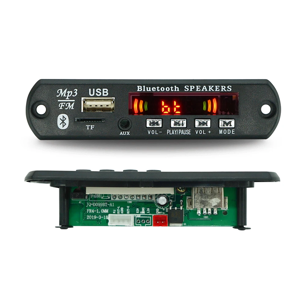 12V Bluetooth MP3 Decoding Board Module Bluetooth5.0 Amplifier Car FM Radio Module Support Stereo Dual Channel Output