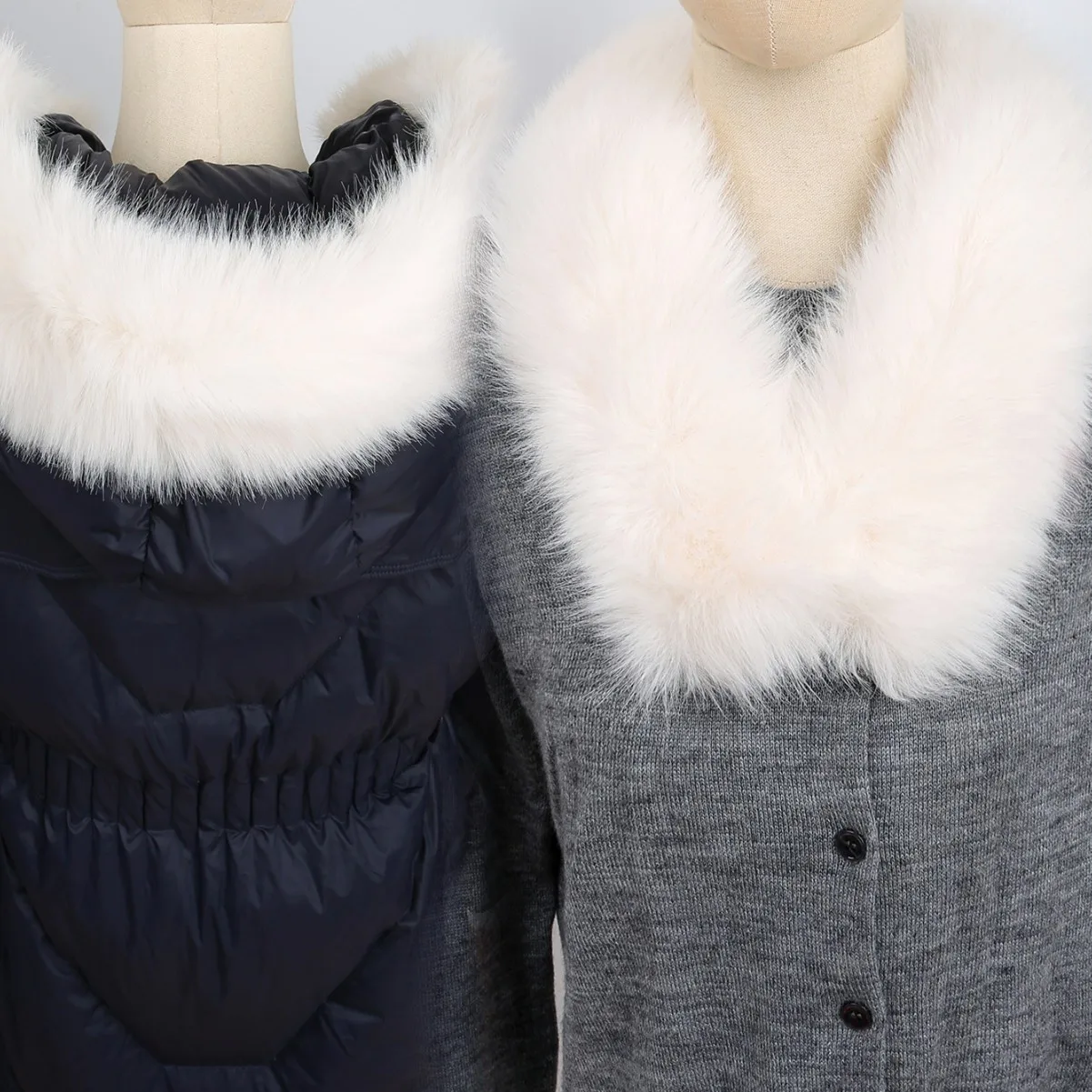 

Зимний утолщенный унисекс воротник из лисьего меха, съемный шарф из искусственного меха для пальто, элегантный теплый модный аксессуар