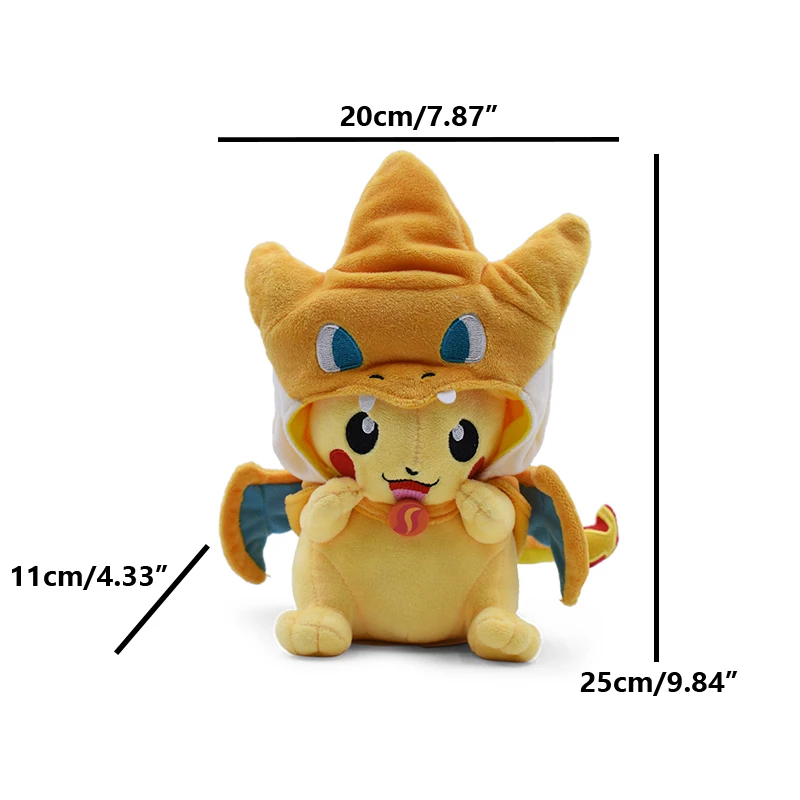 Cos Eevee Pikachu Cosplay Plüschtiere Charizard Peluche Lucario Stofftierpuppe Sammlerstück Geschenk, Cartoon 20-30CM