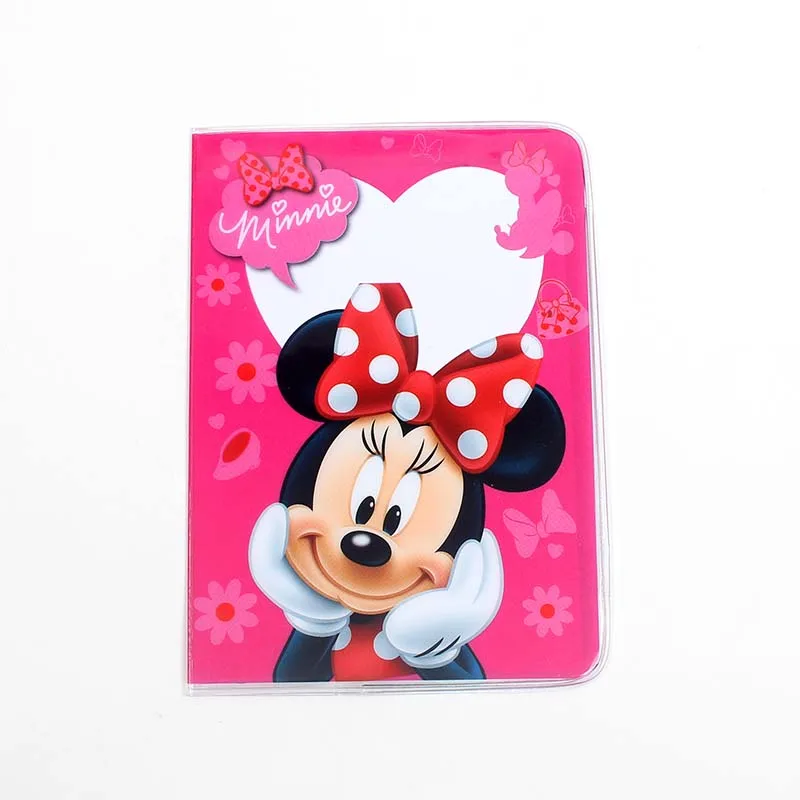 Disney Minnie Travel Accessories Passport Holder PU Leather Cute Women Girls Travel Passport Cover Case Card ID Holders Gift