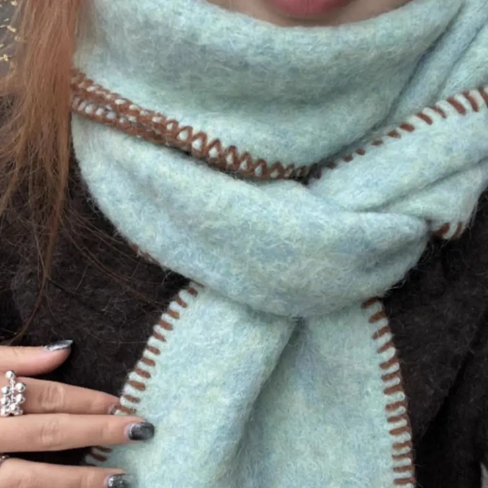 

Wild Soft Winter Cashmere Scarf Windproof Winter Warm Thermal Neck Warmer Thickened Wrap Shawls Motorcycle Scarf Unisex