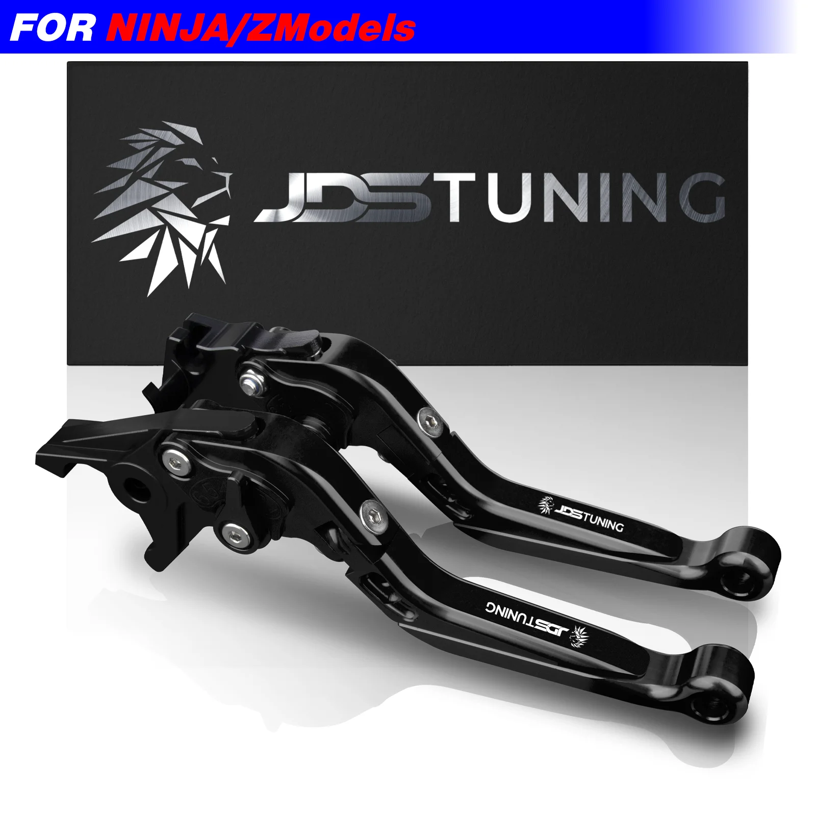 

JDSTUNING For Kawasaki NINJA/Z 1000/900/800/750/650/500/400/300/250/125 Clutch Lever Brake Lever Set Foldable Handle Levers