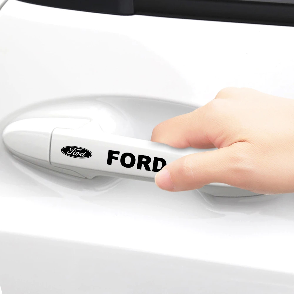 For Ford Focus Mk2 Mk3 4Pcs PVC Door Handle Anti-Scratch Sticker Escape Mustang Exterior Tuning Accessories Fiesta Mk7 Mondeo view 5