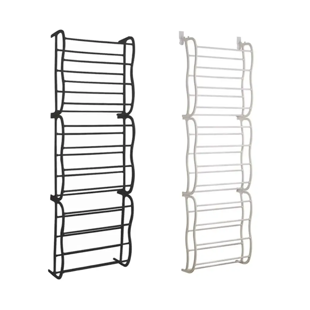 12 Tier 36 Pair Shoe Holder Organiser Over Door Hanging Shoe Shelf Rack Storage for Apartments, Dorms, Solid and Durable