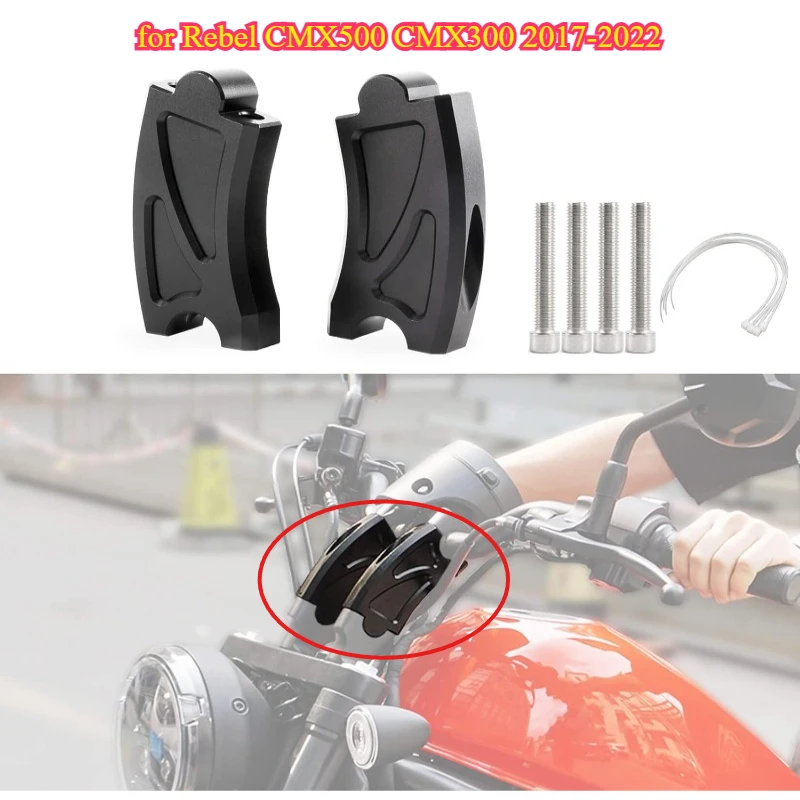 

21mm 22mm Handlebar Risers Handle Bar 100mm Height Mount Clamp Bracket Higher Extend Adapter for Rebel CMX500 CMX300 2017-2022