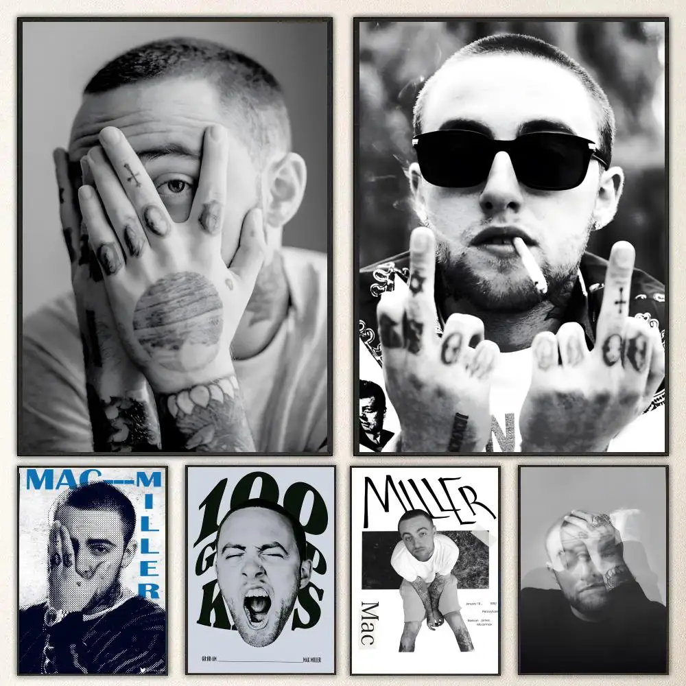 Rapper M-Mac Miller Poster High-definition  poster stickers, suitable for bedroom, living room, home decoration