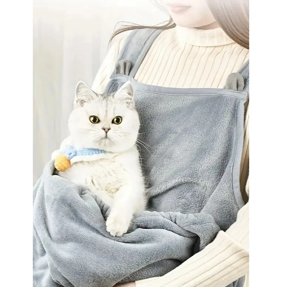 

Cozy Pet Carrier Apron For Small Cats And Dogs - Perfect For Outdoor Winter Travel - Features Hanging Chest Bag And Cat Sleeping