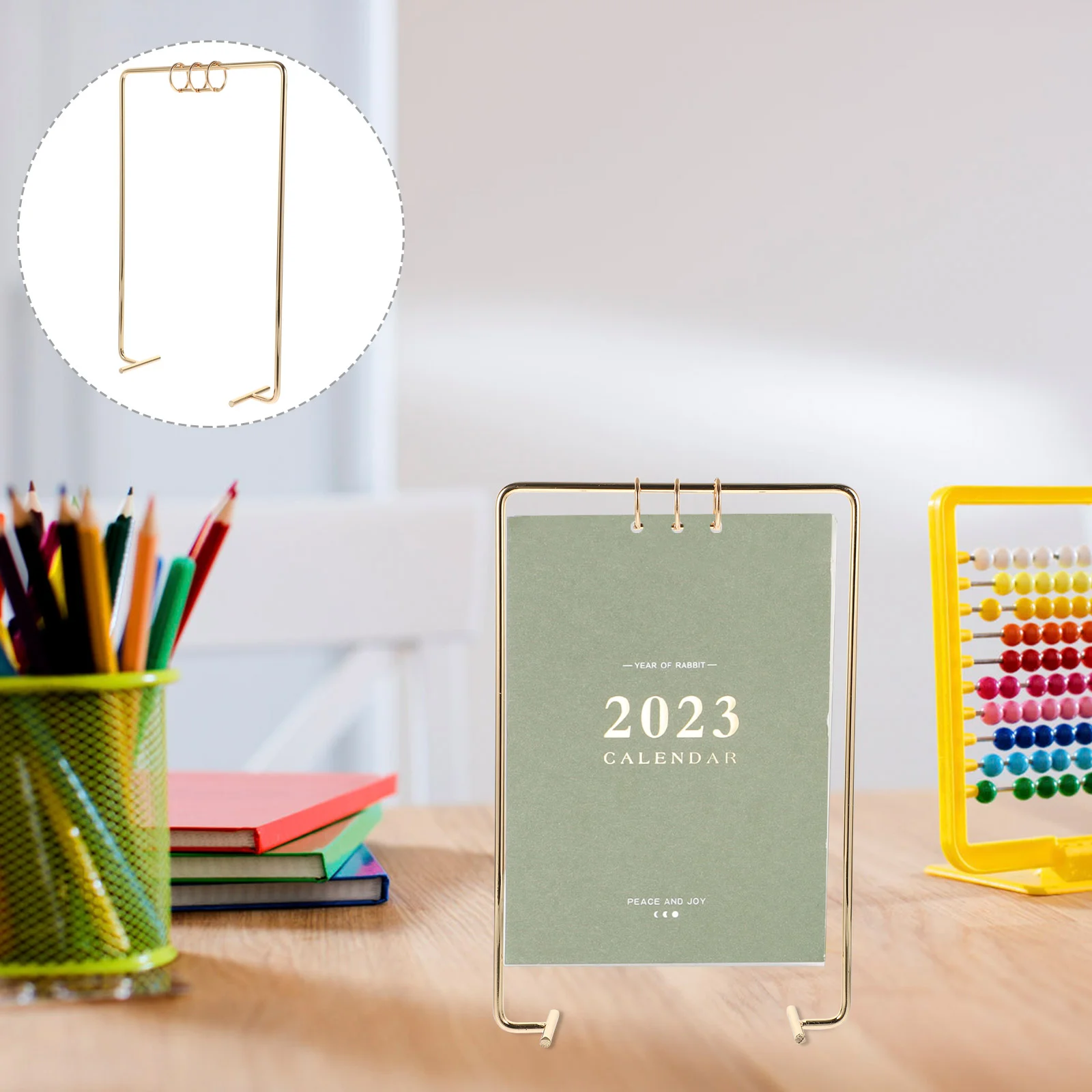 

Calendar Stand Desktop Decor Accessory Rack for Office Holder Calendars Support