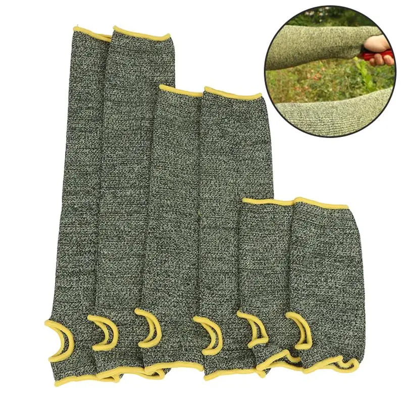 Anti-Cut Arm Glove Sleeves 20/36/45cm Aramid Fiber For Cut Proof And Heat Resistant Welding Gardening Work