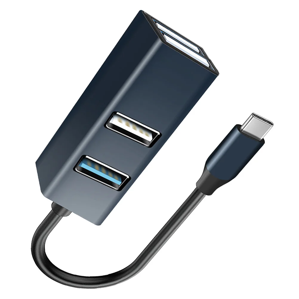 

4 Port USB-C Hub Aluminum Alloy High-Speed Data Transfer Expansion Adapter for Laptop Mobile Phone Multi-Port USB Hub Dock
