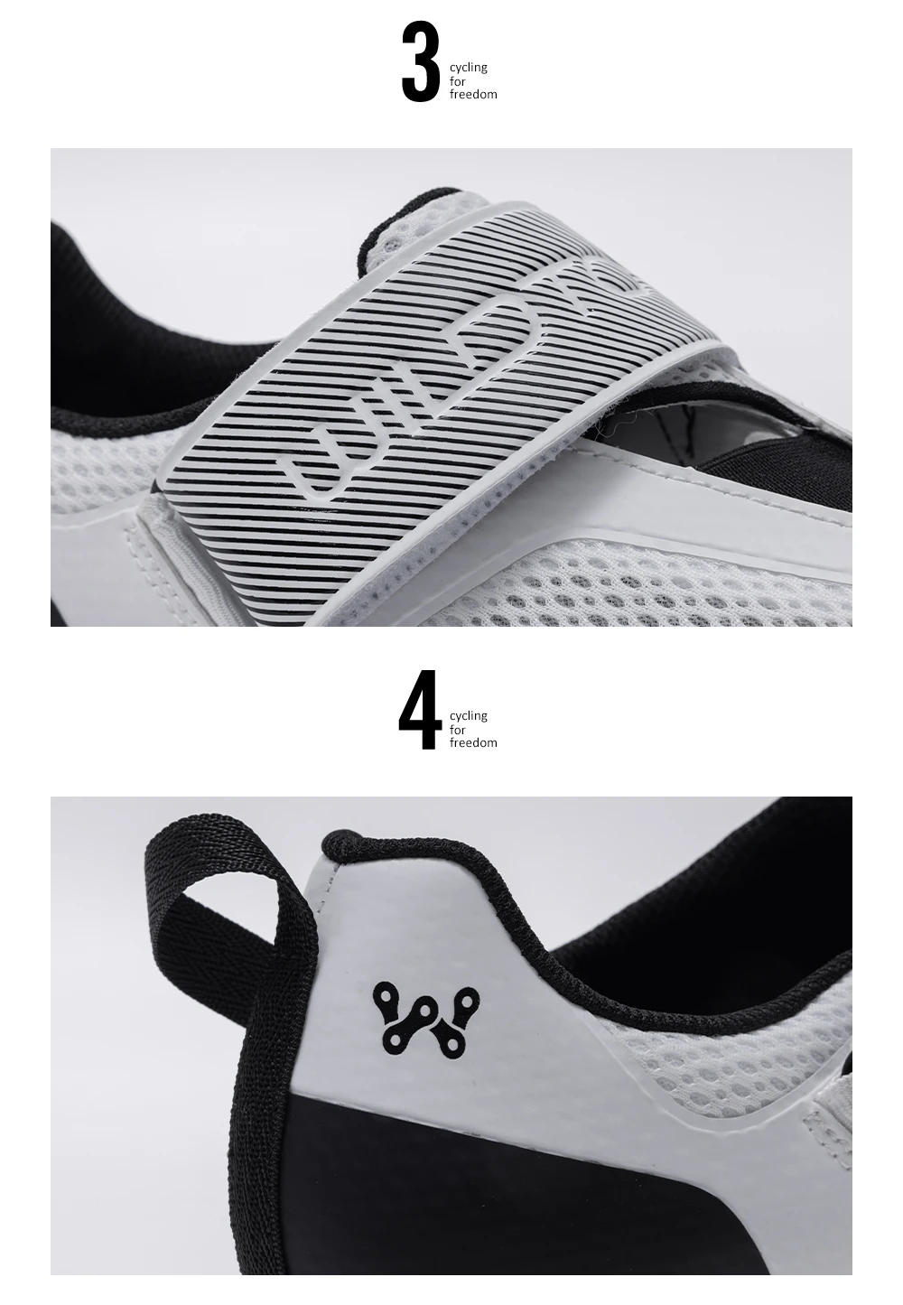 WILDTO Triathlon-Radschuhe Herren-Rennradschuhe Neue Nylon- und Glasfasersohle Knock-Schutz-Zehenpartie Atmungsaktive Fahrradschuhe mit Schnellverschluss – Detail 10