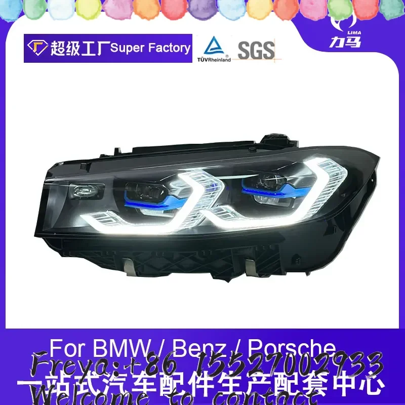 Suitable for 3 Series G20 headlight assembly modified spoon model two-color LED daytime running light model