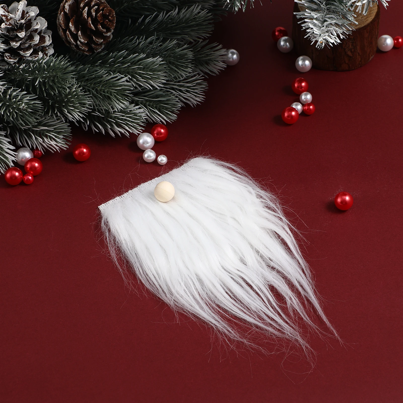

1Set Gnome Fake Beards Wooden Balls DIY Craft Kit Christmas Decoration Materials Fake Beards Fur for Crafts
