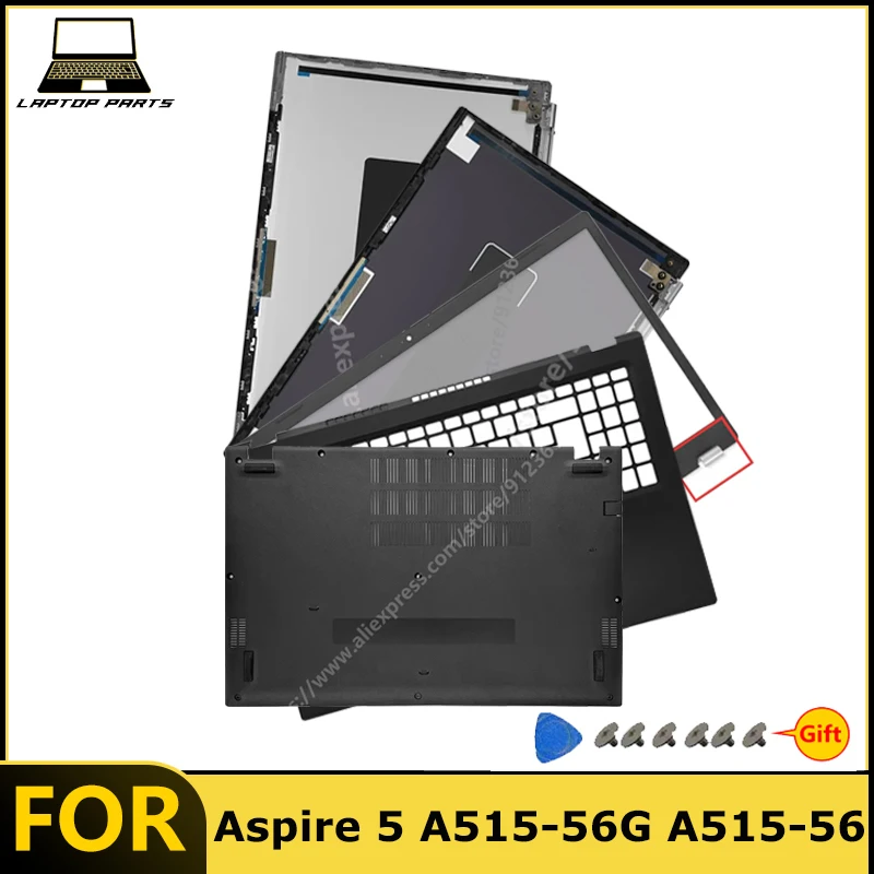 For Aspire 5 A515-56G A515-56 S50-53 Laptop LCD Back Cover Front Bezel Palm Rest hinges  Bottom Case New replacement parts