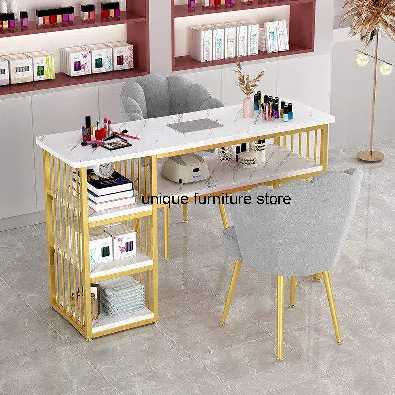 Modern Professional Nail Table Makeup Luxury Dressing Manicure Nail Table Beauty Cleaner Tavolo Manicure Salon Furniture BL50NT