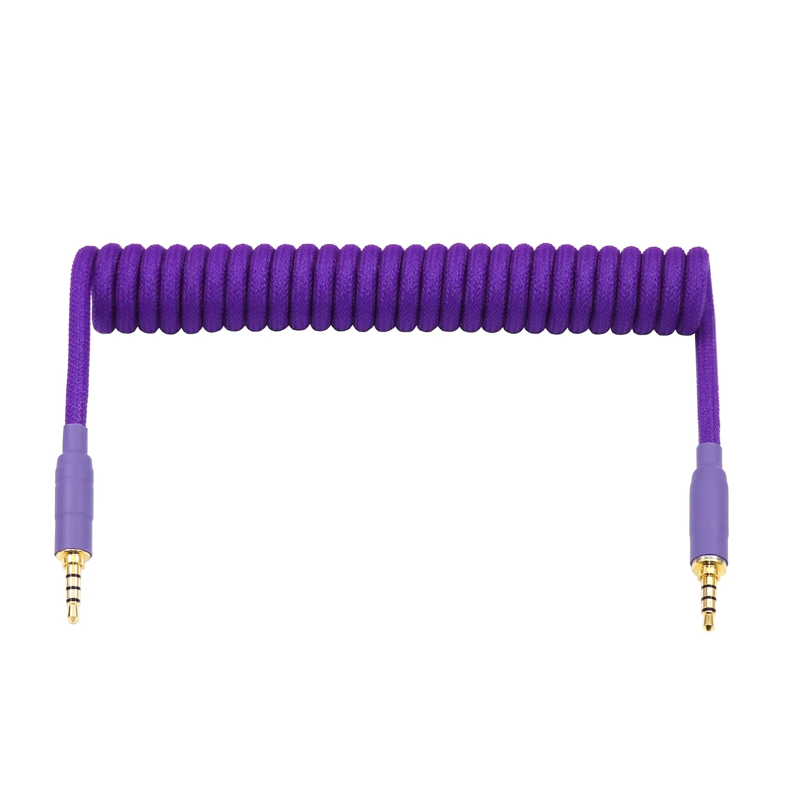 Straight TRRS Spring Coiled Cable for Split Mechanical Keyboard RODE Sc7 By VIDEOMIC GO Video Micro-type Mics Audio Cord Cables