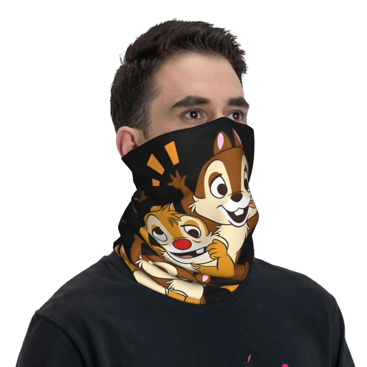 Chip N Dale Bandana Neck Cover Motorcycle Club Disney Chip 'n' Dale Face Scarf Running Unisex Adult All Season