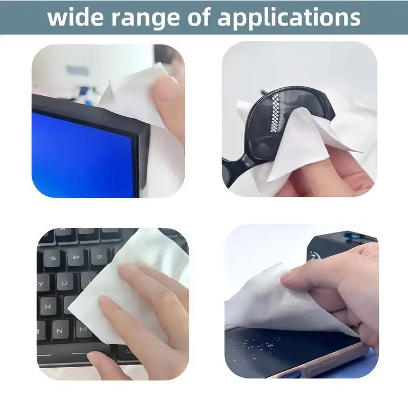 400 Buah Kain Pembersih LCD Anti Statis 9.5*10 Bebas Serat Poliester Ruang Bersih Kain Bebas Debu Alat Perbaikan Layar LCD Ponsel