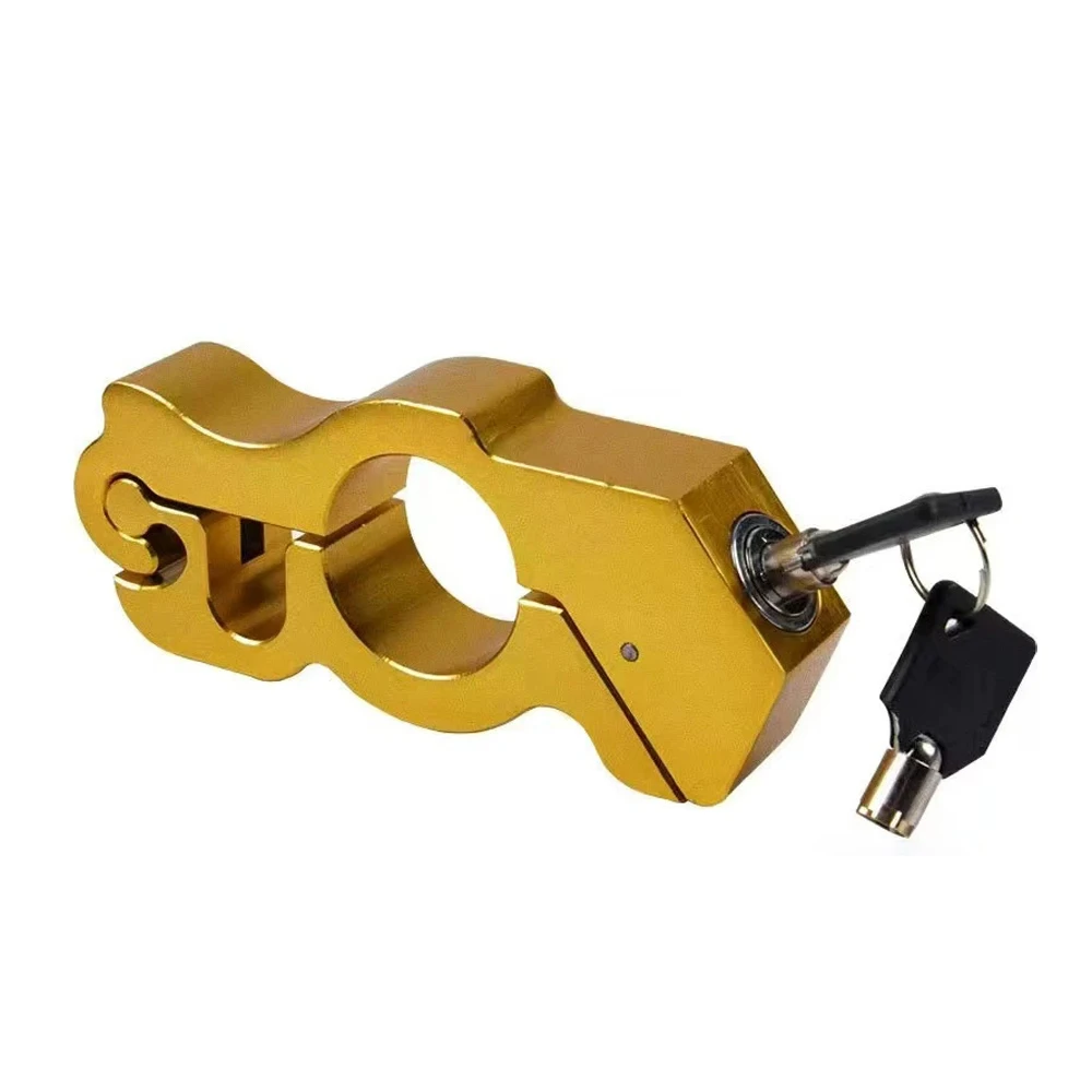 오토바이 핸들바 잠금 장치, 핸들바 브레이크 핸들 솔리드 잠금, 스틸 잠금 모방, 당김봉 ATV, 먼지/도로용 바이크 도난 방지
