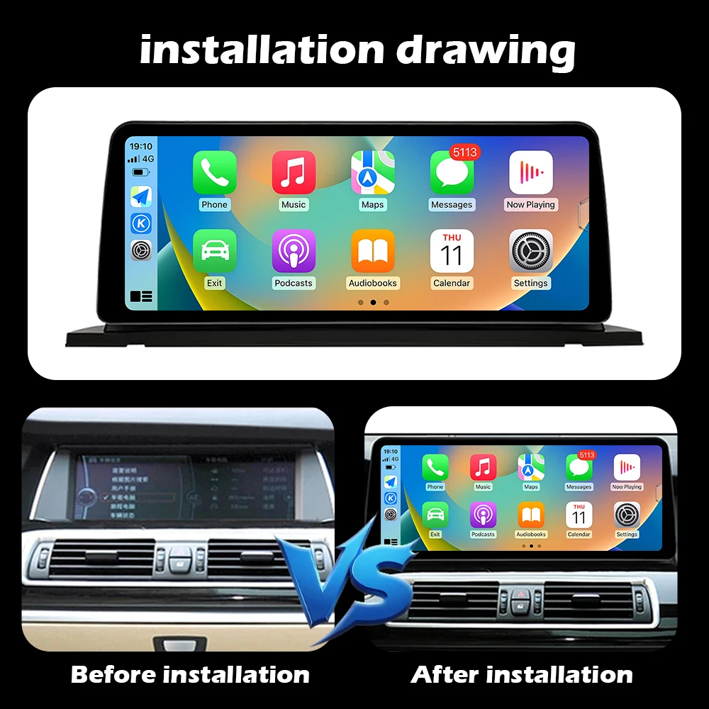 ID8 Android 13 For BMW 5 Series F07 GT 2011-2017 CIC NBT System Car Player Multimedia Radio Stereo GPS Navigation No 2 din DVD