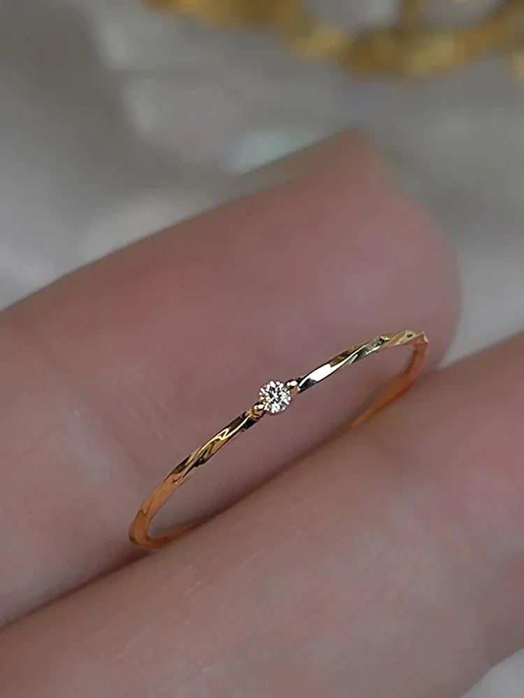 925 Sterling Silver Simplicity Advanced Personalized Wrap Zircon Rings for Women Ring High Quality Gold Color Fine Jewelry