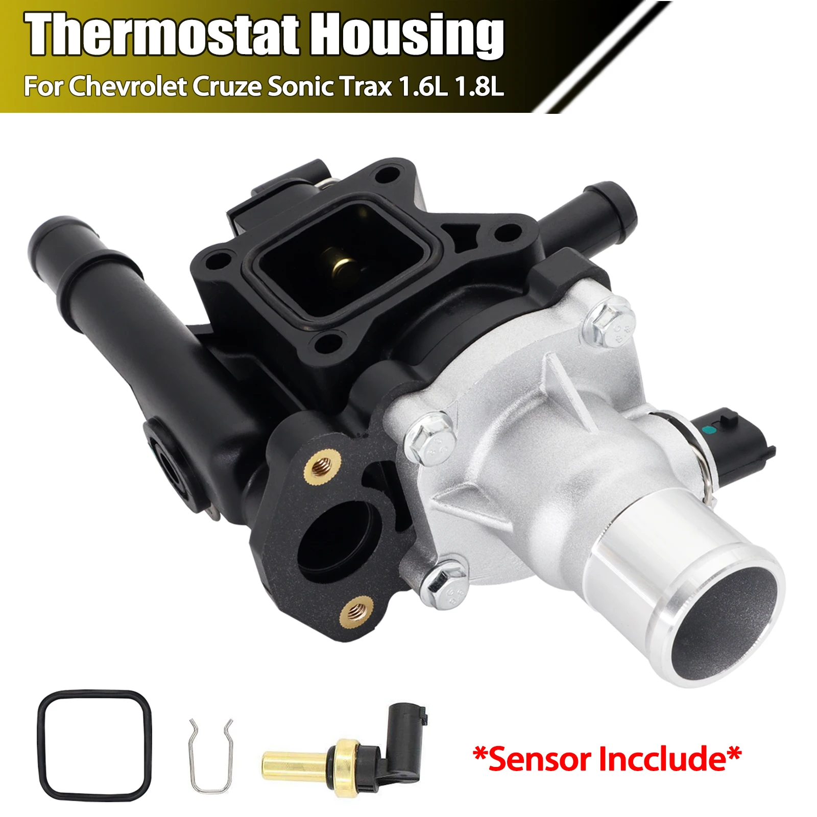 Coolant Thermostat Housing For Chevy Chevrolet Sonic Cruze 1.6L 1.8L 25192228 US