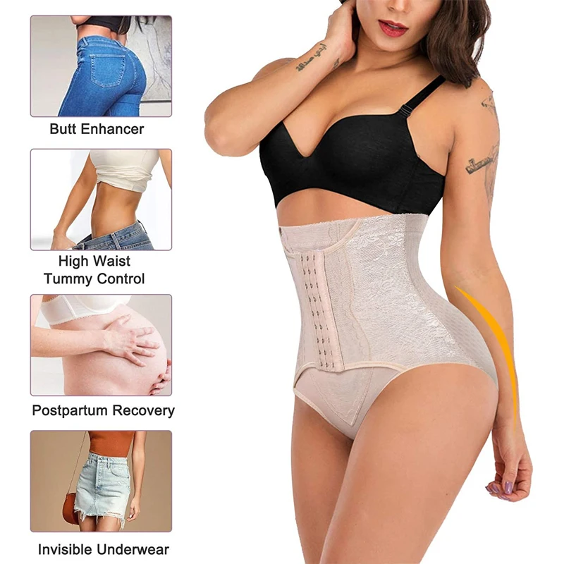 Women\'s Tummy Control Shapewear Underwear for Women Body Shaper Panties High Waist Trainer Shaping Slim Panty Butt Lifter Daily