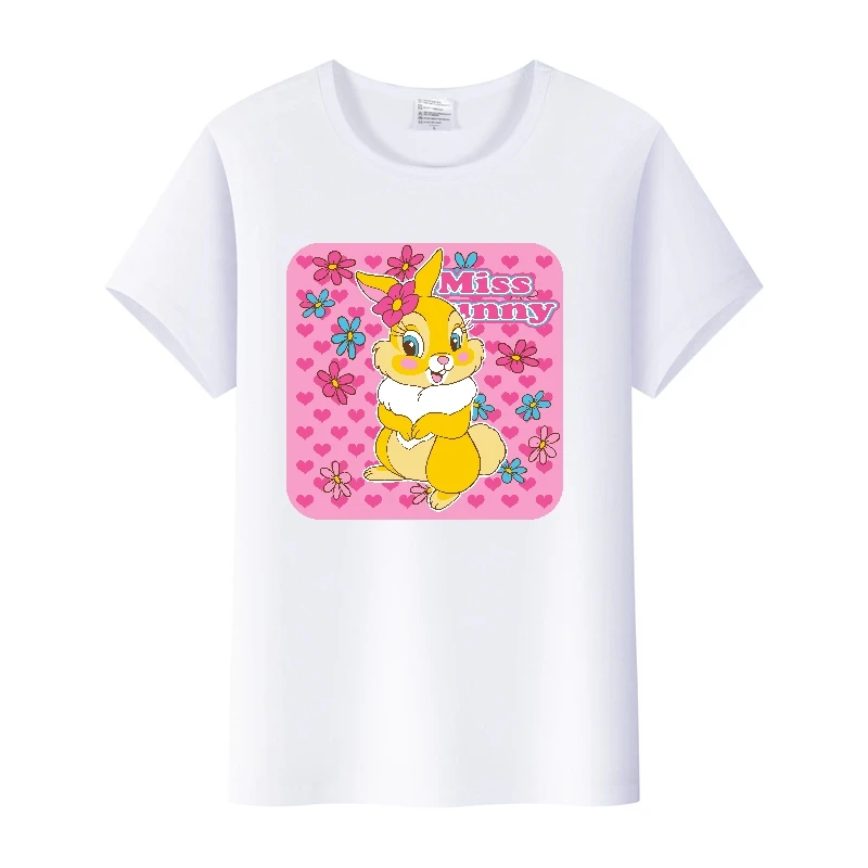 Kawaii Disney Cartoon Blouses Bambi Thumper Grafische Meisje T-shirts Zomer Top Y2K Goth Korte Mouw Dames Kleding Vrouwen T-shirts
