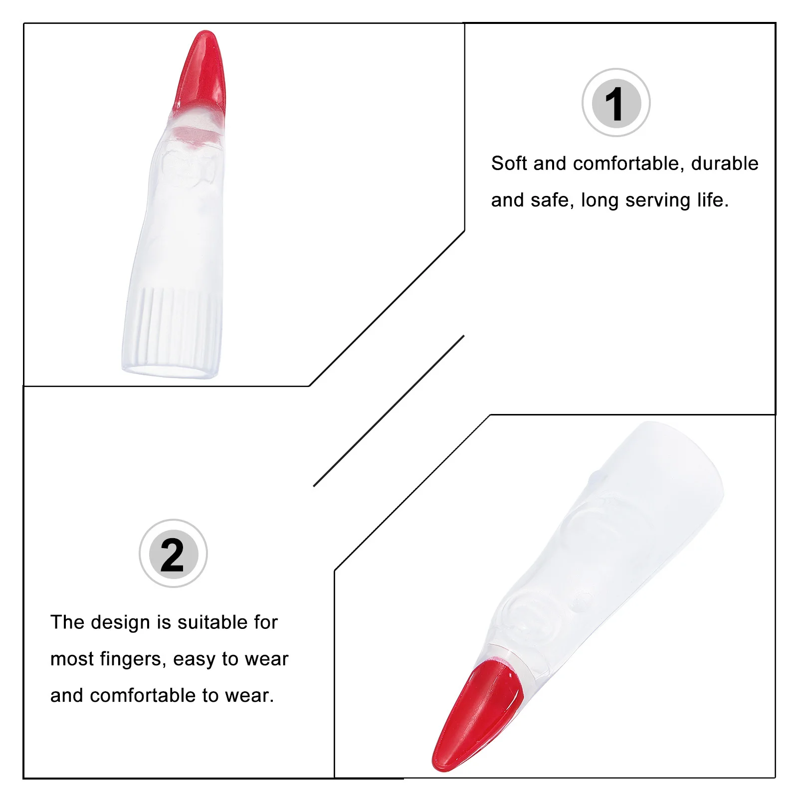 

24Pcs Halloween Long Nail Covers Unique Shape Party Decoration Cosplay Halloween Finger Covers Zombie Fingers Props