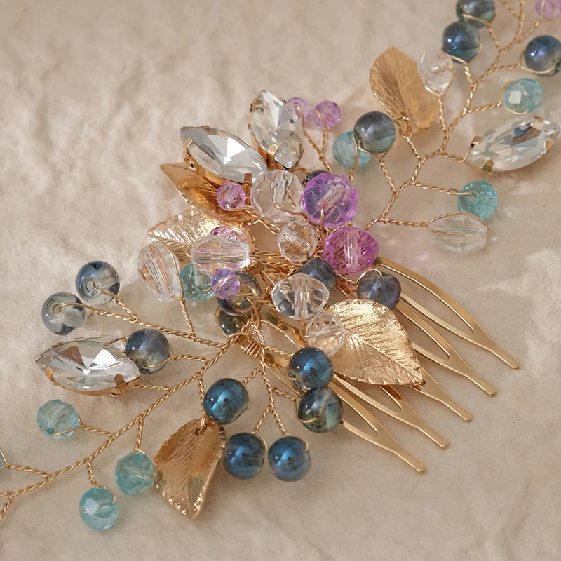 New Wedding Hair Accessories Hair Clips Hairpin Crystal Bride Headdress for Women Faux Pearl Barrettes Hair Combs Hair Decor image 3