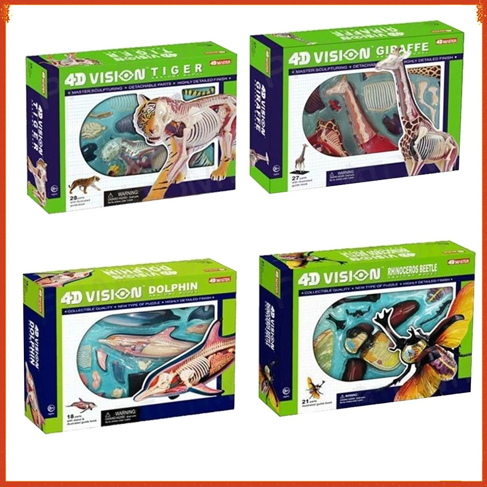 

4D MASTER Marine Organism Sharks Whales Dolphins Tigers Model Realistic Marine Creature Designs Simple Assembly Steps Fun Gifts