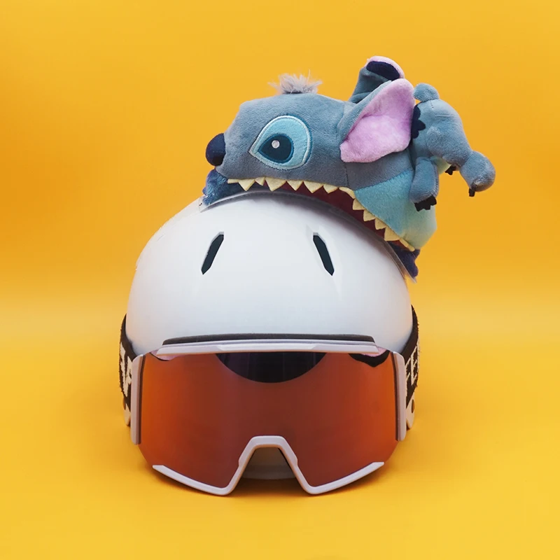 

Cute Cartoon Anime Peripheral Stitch Doll Model Headband Creative Funny Helmet Universal Decoration Small Doll Accessories Toy