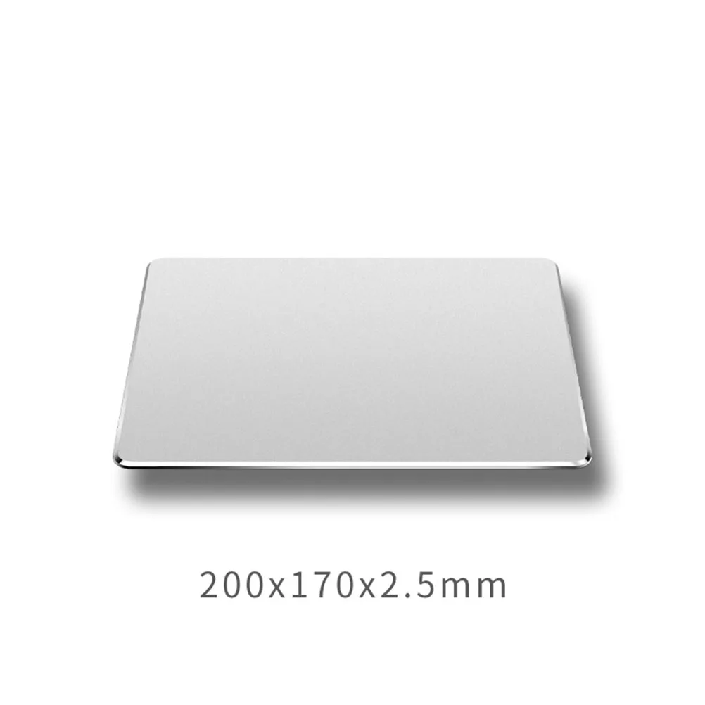 

20 X17X0.25CM Mat Double Side Metal Mouse Pad Anti Computer Silver Aluminum Alloy