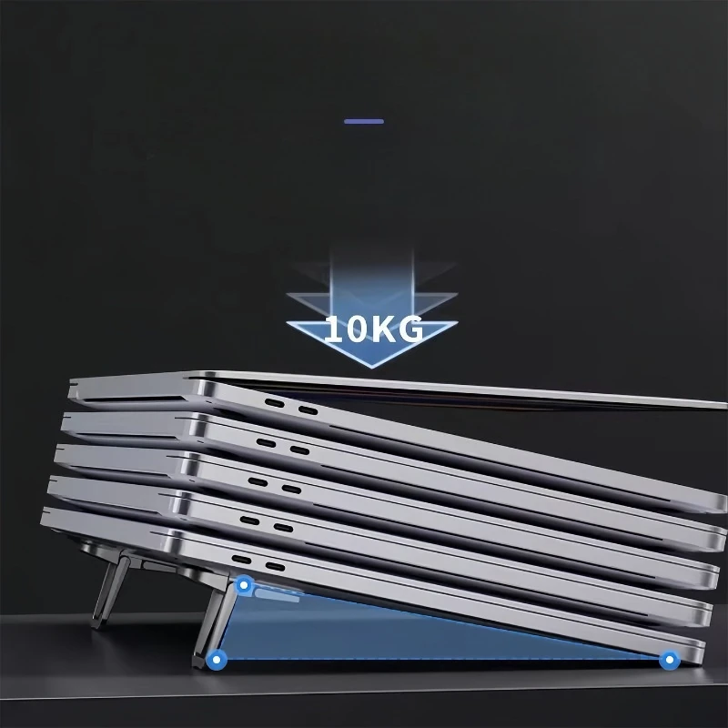 2PCS/Set Laptop Stand, Portable Invisible Mini Stereoscopic Bracket, Heat Sink, Keyboard Foot Support, Folding Base